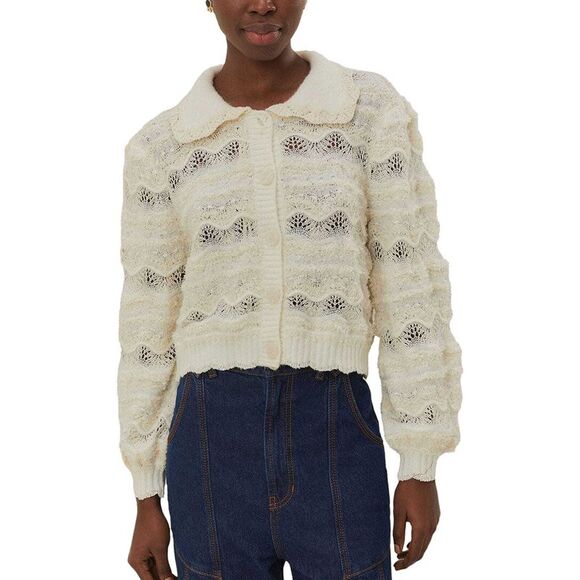 FARM Rio Sweaters - Farm Rio Womens  Cardigan, White